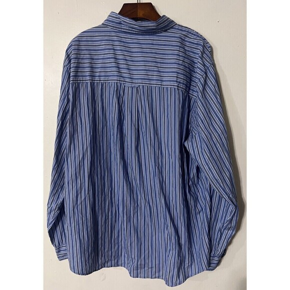 CHAPS NWOT‎ MENS LONG SLEEVE SHIRT STRETCH EASY-CARE BUTTON-DOWN SZ XXL STRIPED - Picture 5 of 7
